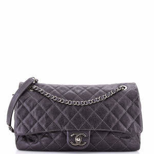 Chanel Jumbo Easy Flap Bag Quilted Caviar